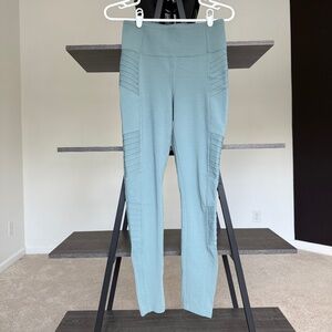 Athleta Delancey Moto Tight Leggings Sage Green Size Small